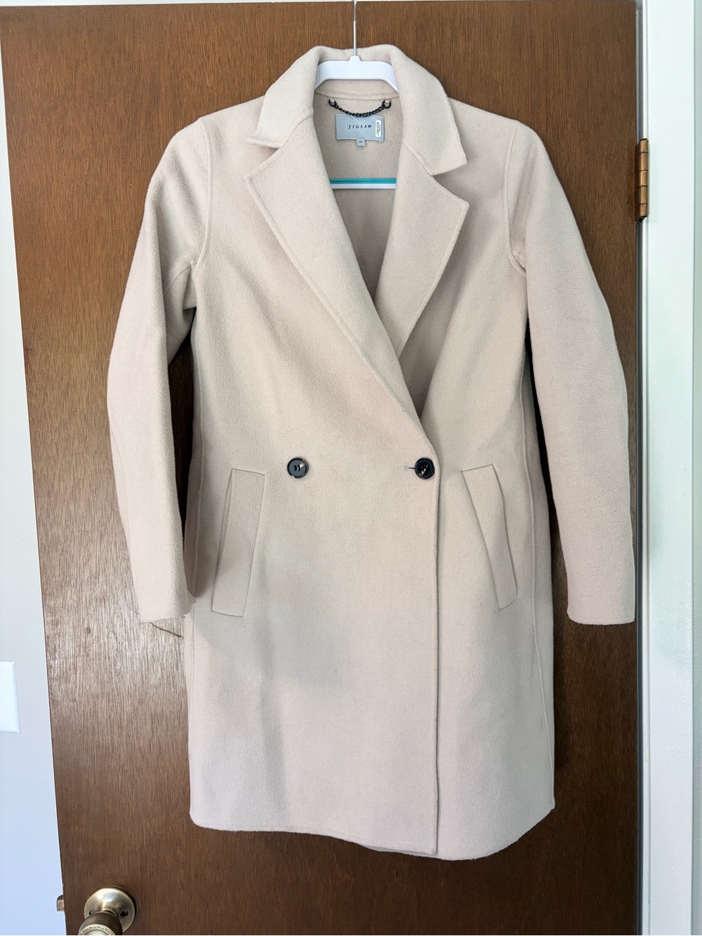 Jigsaw Wool-Blend Double-Breasted Coat